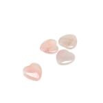 Astroghar Rose Quartz Crystal Mini Puffy Hearts 25 mm (Pack Of 4)