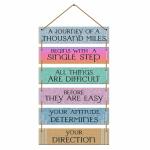 Indianara Multicolor Life Journey Wall Hanging MDF Decorative Wall Art For Living Room, Bedroom, Home Decor, Office, Gift Plaques Set of 6