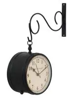 Chronikle Black Iron Roman Figure Double Sided Hanging Wall Clock