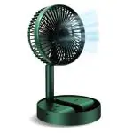 Biyanka USB Rechargeable Desk Fan | Telescopic Electric Desktop Fan, Height Adjustable, Foldable & Portable for Travel/Carry | Silent Table Top Personal Fan for Bedside, Office Table