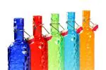 Divine Home Multicolor Glass, Acrylic Water Bottle - 1000 ml (Pack Of 4)
