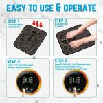 ODD M EVEN Rechargeable ( EMS ) FOOT massager mat , Muscle Stimulator, Simulated Massage Therapy for Foot,Hands,Arms,Shoulder,Arthritis Pain and Vericose Veins,Drug-free Pain Relief
