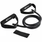 JoyFit Resistance Tube, Toning Tube with Door Anchor for Exercise, Black