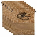 Ganpati Bags Diwali Gifting Handcrafted Shoe Cover Bag Shoe Sting Cover Multipurpose Shoe Cover Pack of 6