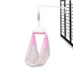 Beetot New Born Baby Swing Cradle (Jhula) Set | Cradle Swing, Mosquito Net, Spring, Triangle Hanger, Window Hanger | Weight Capacity Up To 20Kg | Age From 0-12 Months | Jhula (Emily Pink) - Cotton