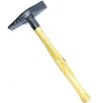 PERFECT TECH Chipping Hammer Cross Pan with Wooden Handle | Welding Concre Pound With Pipe Handle & Rubber Grip Heavy Duty For Multipose Use | Steel Shaft | Durability & Long Life | Industrial & Professional Use | Heat-Treated Carbon Steel