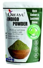 OREAYU Indigo Powder, Indigofera Tinctoria Powder for Natural Hair Coloring, 100g