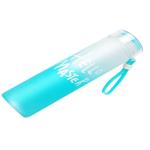 Welour Glass Blue Hello Master Water Bottle - 500 Ml