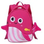 WISHKEY Lightweight & Waterproof School Bag ,Pink Fish Backpack for Kids.