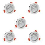 Fybros Cool White Pace Led Cob Down Outdoor Wall False Ceiling Light For Home And Living Room - 15 Watts, 5 Pc