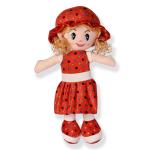 Glance Beautiful Big Size Looking Super Soft 100cm Stuffed Girl Curly Doll For Besties Red