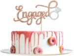 Festiko Rose Gold Engaged Cake Topper Bridal Shower For Wedding, Engagement, Marriage Party Decoration Supplies