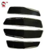 Fiable Black Plastic Flat Car Door Guard Edge Scratch Protector (Pack of 4)