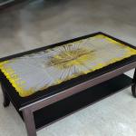 Kuber Industries Table Runner | Assorted Design Washable Table Mats | Polyvinyl Table Runner for Home Decor & Everyday Use | 24x40 Inch (Golden)