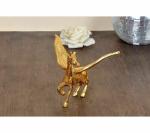 Idol Collections Gold Brass Flying Angel Horse Statue Pegasus Animal Feng Shui Decorative Décor Showpiece, 4 Inch