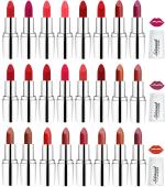 Lady Fashion Red, Pink, Purple, Nude, Maroon, Light Pink, Purple, Nude, Pink, Red, Brown, Light Pink, Wine Lipsticks (Pack Of 24)