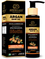 Ayuugain Argan Hair Oil with Biotin for Hair Fall Control and Hair Growth Oil for Men and Women