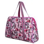 Mosben Printed Flower Women Shoulder Hand Duffle Bags For Travel Luggage Bag- Purple