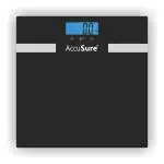 AccuSure Smart Digital Body Fat Analyser Fitness Body Composition Monitor Fat Analyzer Weighing Scale/Machine Large Blue LCD Backlight Display, 6mm Tempered Glass, 400 Pounds/180 kg Capacity