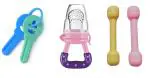 Grest Baby Silicone Feeding Fruit/ Food Nibbler with BPA Free Non Toxic Teether Sticks and Keys