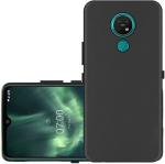 MOZETTE Back Cover for Nokia 7.2 (Black, Dual Protection, Silicon, Pack of 1)