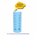 The Little Lookers Baby Feeding Bottle Silicone Warmer Cover/Sleeve Holder/Insulated Protection for Newborns/Infants/Babies (Pack of 1) (Blue, 240 ML)