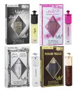 MANASIK Basat Al Reeh,Black, Blanc Leopart And Bluebayman Aqd Floral Attar (Pack Of 4)