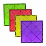 Braintastic 4 Pcs Big Builder Magnetic Tiles Building Block Constructing and Creative Learning Toy for Kids