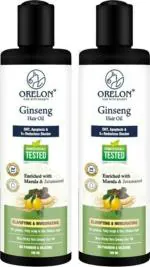 ORELON Ginseng Hair Oil With Marula & Jatamansi, Non-Sticky Non Greasy Hair Oil (200 ml)