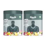 Happilo Marvel Black Panther Edition International Daily Dose Super Fitness Mix, 11% Protein, Healthy Snack with Dry Fruits, Nuts, Dried Fruit and Seeds, 500g (Pack of 2)