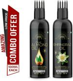 Desi Crew Sweet Almond and Bhringraj Oil for Skin, Body and Hair Care 100 ml Each