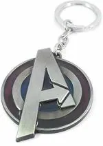 Blue Aura Raj Grey Metal Marvel Avengers A Logo Keychain, Keyring