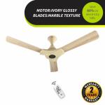 VG Green Breeze Plus BLDC Ceiling Fan with Remote (Ivory Glossy, Marble Texture)