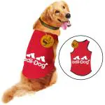 Sage Square Comfortable Cotton Dog T-shirt, Soft & Breathable Sleeveless Vest Dog Clothes, Puppy Tank Top Fashion Apparel (Red) (XLarge) (26 inches)
