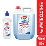 Senu Fabric Whitener with Bleach |Stains Remover | For White Fabric | QTY : 5000ml + 500ml