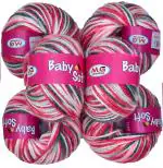 Simi Enterprise Redberry Acrylic Baby Soft 4 Ply Wool Ball Hand Knitting Wool, Art Craft Soft Fingering Crochet Hook Yarn, Needle Knitting Yarn Thread Dye Fe (Pack Of 12)