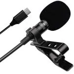 Professional Lavalier Lapel Collar Condenser Microphone for Android USB Type-C Smartphones