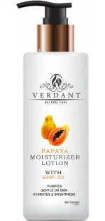 Verdant Natural Care Papaya Face And Body Moisturizer Lotion With Spf 30, 200 Ml