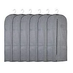 GULAFSHA INDUSTRIES Gray Foldable 6 Piece Non Woven Men's Coat Blazer Cover
