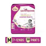LITTLE SPARSH Super Absorbent Baby Diaper Pants |Upto 12 hrs Protection|Baby diapers M_30 Pieces