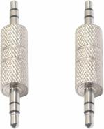 fdealz 3.5mm Male to Male Audio Adapter, Metal Silver 3 Pole 3.5mm Stereo Headphone Jack Coupler