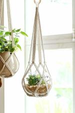P R HAND WORKS Cotton Boho Plant Hanger Rope Flower Pot Holder for Indoor Outdoor Balcony Gardening