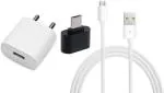 Badger Wall Charger Accessory Combo for Panasonic Eluga A2 (White, Black)