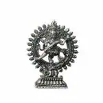 RITUALISTIC Handcrafted Antique Silver Lord Shiva Shankar Dancing Natraj/Nataraja Idol, Silver Home Decor Statue | 11 Gram Approx | 1.5 Inches | Home & Office Pure Silver 925 Murti