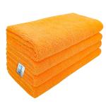 Softspun Orange Microfiber Cloth (Pack of 4)