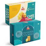 Lal Sweets Combo Pack Of Cake Toast 300g & Osmania Biscuit 400g || Cookies || Teatime Snacks || Best Combination for Tea
