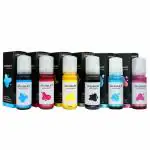 Splashjet Sublimation Ink for Epson L8050, L18050 - Heat Transfer Printing on Mugs, Mobile Cases, Polyester T-Shirts etc for use with Epson 6 Color Printers - 503504