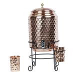 Design Decor Gallery Clear Matka Honey Diamond 8 Liter Pure With Stand And Two Glass (Pack Of 3)