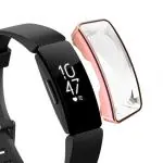 LIRAMARK Soft TPU Front Protection Case Cover for Fitbit Inspire / Inspire HR Smart Watch (Rose Gold)