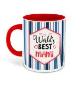 Whats Your Kick World Best Mami Design Printed Red Ceramic Coffee Mug and Tea Mug 325ml